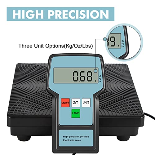Refrigerant Recovery Electronic Scale, Simbow Portable High Accuracy Hvac Weight Scale Charging Valve 220 Lbs/100Kgs, Carrying Case Included #TOP1