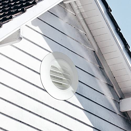 Ipower 6 Inch Abs Round Air Soffit Vents Louver Grille Cover With Built-In Screen Mesh For Home Bathroom Office Kitchen Ventilation, 1-Pack, White #TOP6