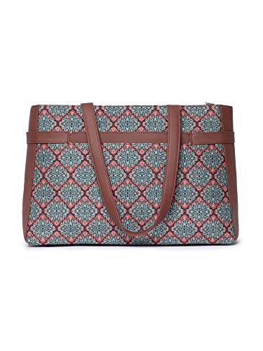 Image of ZOUK Urban Escape Bag | Stylish Vegan with Laptop Compartment, Trolley Sleeve & Anti-Theft Pocket |