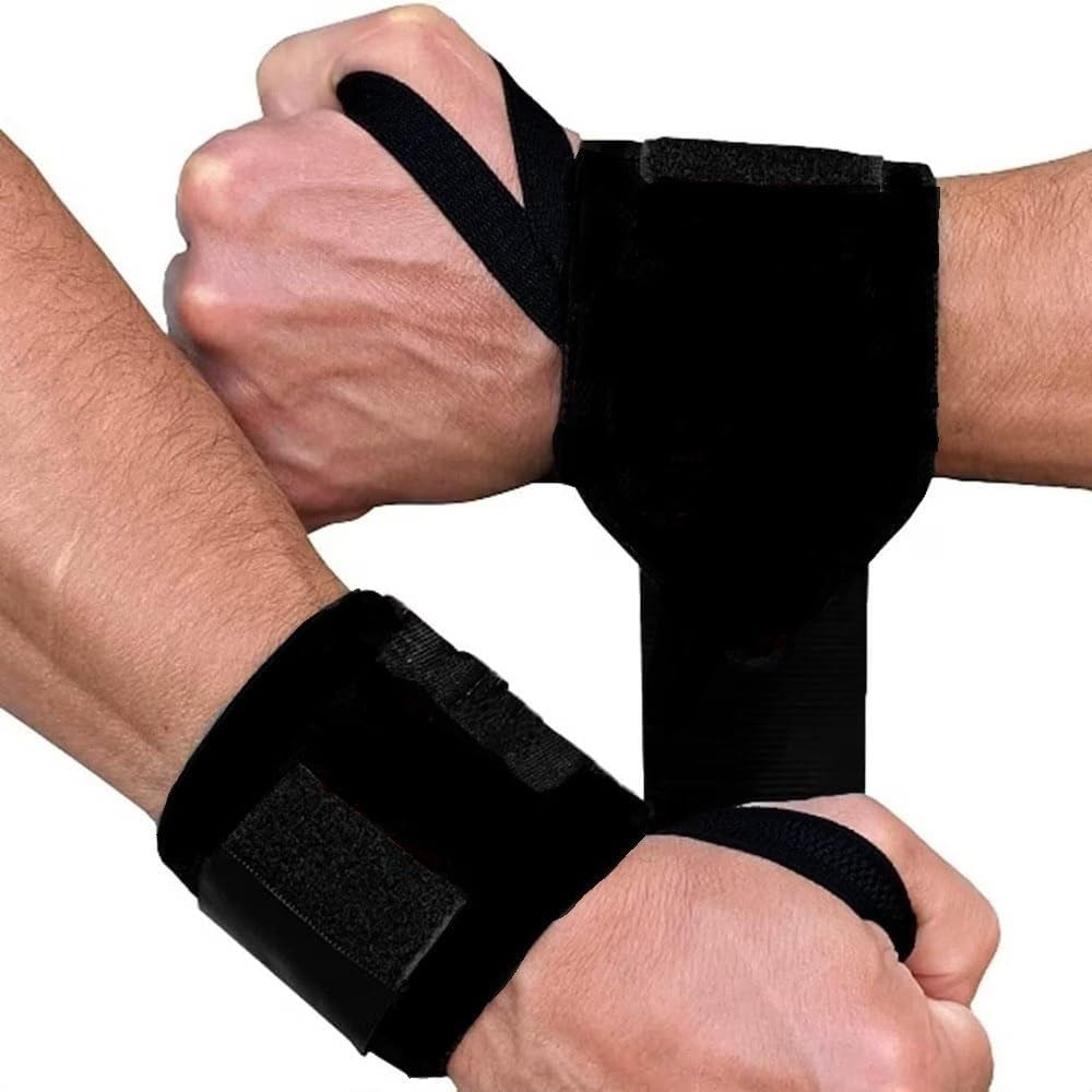 UROCK Wrist Support for Men & Women, Wrist Band for Gym Wrist Wrap/Straps Gym Accessories for Men for Hand Grip & Wrist Support Crepe Bandage (Black)-image-22