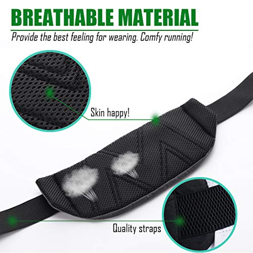 USHAKE Running Belt,Men or Women Ultra Light Bounce Free Waist Pouch Bag Fitness Workout Belt Sport Waist Pack Exercise Waist Bag for iPhone Samsung LG in Running Gym Marathon (Grey) - Thumbnail 4