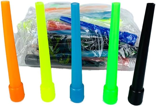 Miniatura 3 de Accesorios para cachimba, paquete de 100 piezas de culatas largas desechables, cada una empaquetada individualmente, piezas de cachimba de colores