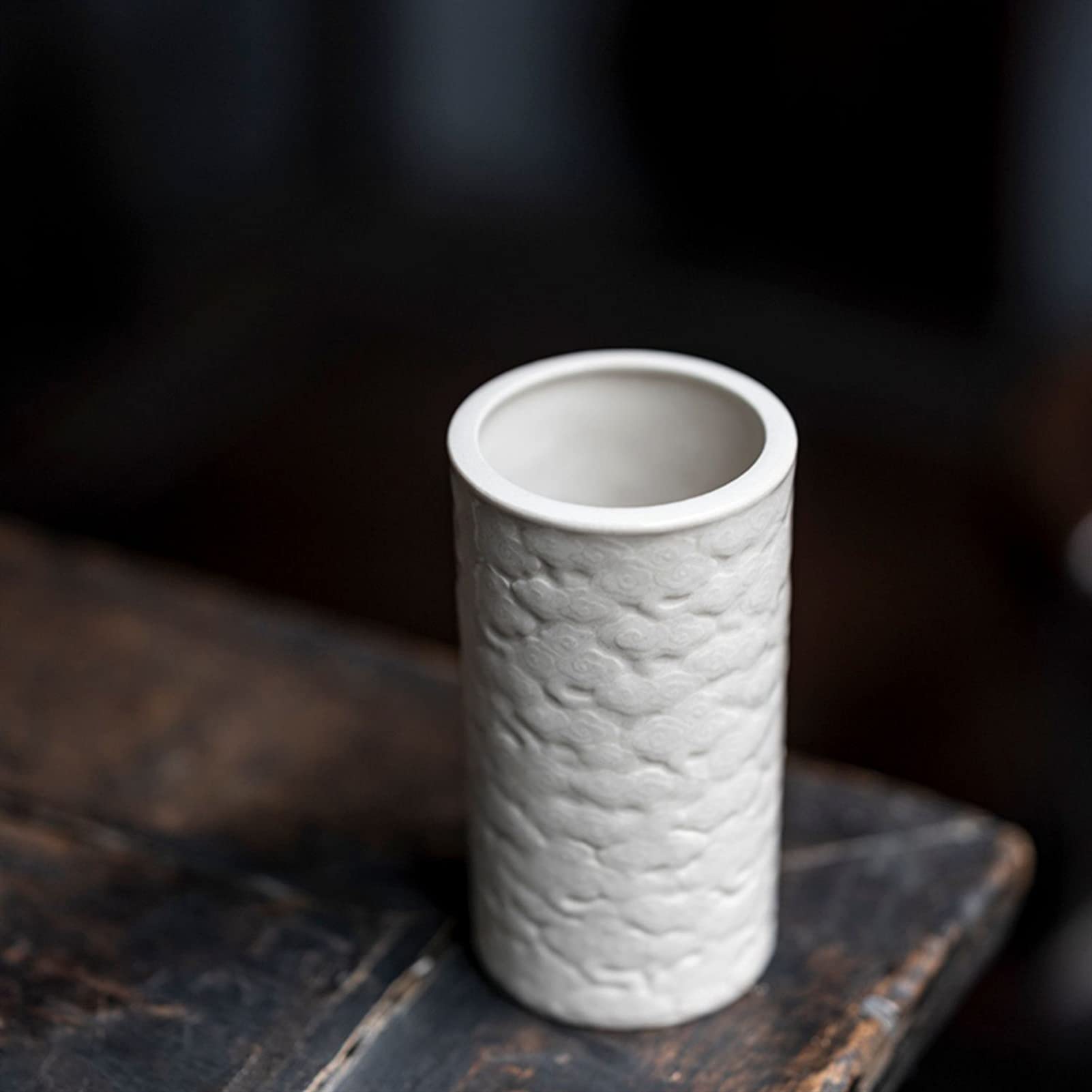 Tazza di penna in ceramica in ceramica decorativa,porta penna,supporto per la scrivania,tazza di matita modello nuvole per ragazze bambini