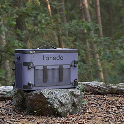 Lanedo Deep Freeze Cooler Soft Sided Cooler Bag, 34 Can Collapsible Insulated Ice Chest, Large Leakproof Camping & Travel Cooler for Kayaking & Beach