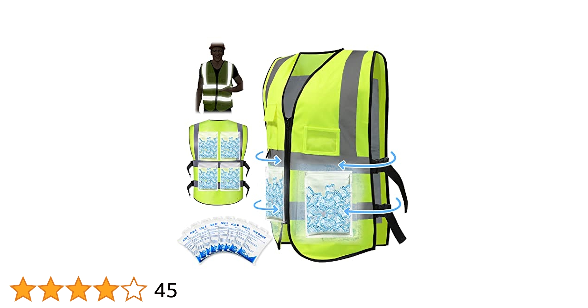 ICED WATER VEST 冷却機能付き 3 hours of serious on-site work at 35℃!] The best air and
