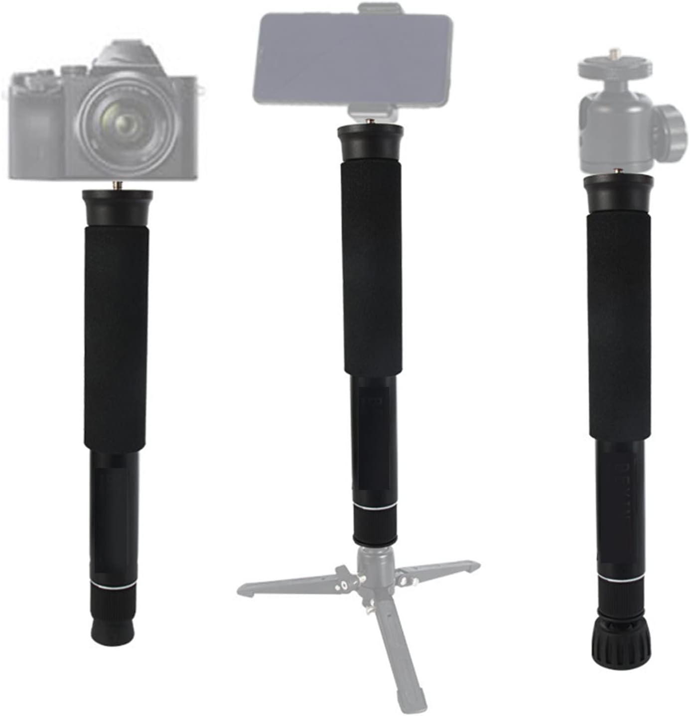 Camera Monopod, Aluminum Portable Compact Lightweight Travel Monopod with Carrying Bag, for DSLR Video Camcorder, 8 Sections up to 61.81in