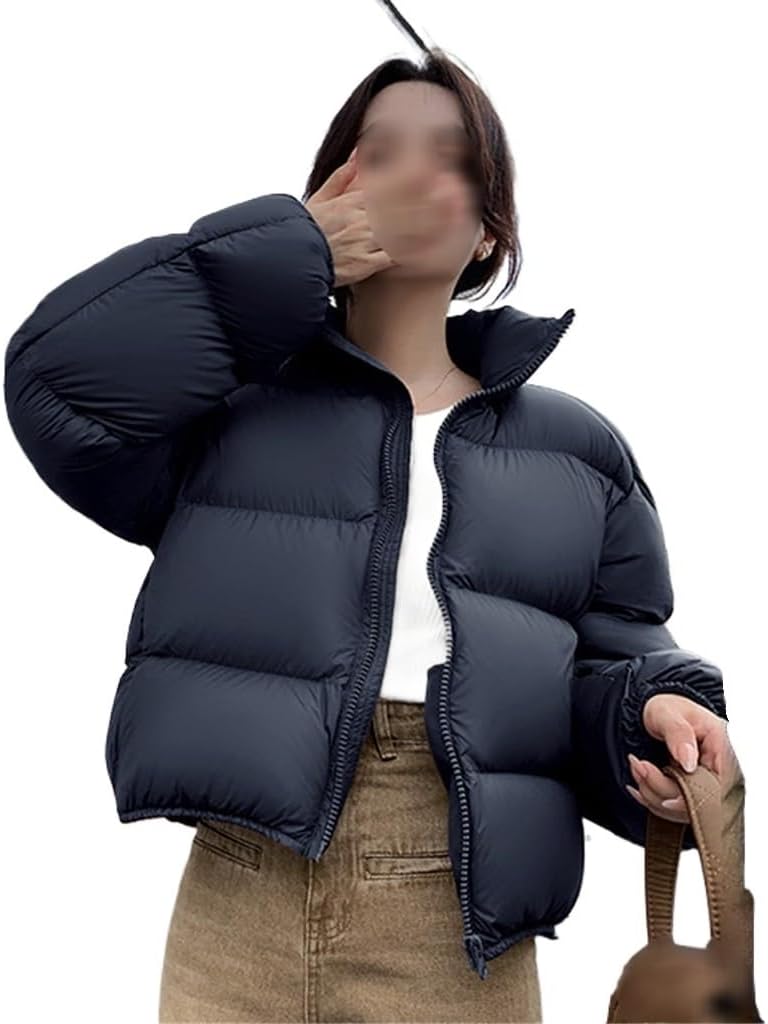 Thickened Women's Winter Short Down Jacket Loose Casual Fashionable Black for Women