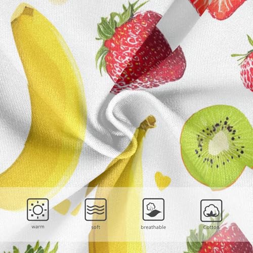 Wusikd Banana Strawberry Girls' Underwear Cotton Girls Briefs Soft Toddler Underwear 2T3