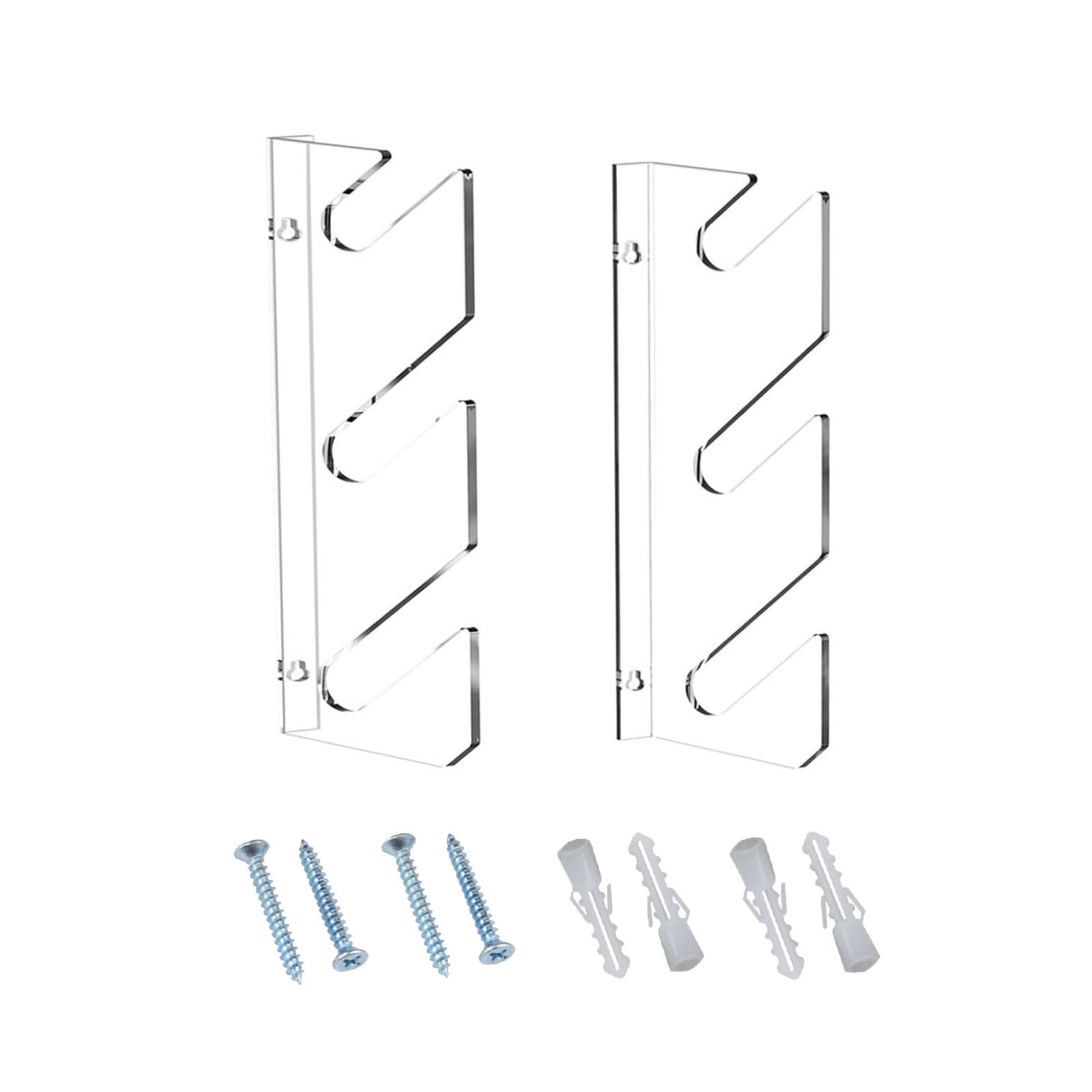 1Pair Convenient Skateboard Rack Wall Mount Snowboards Display Stand Clear Longboards Scooters Storage Shelf