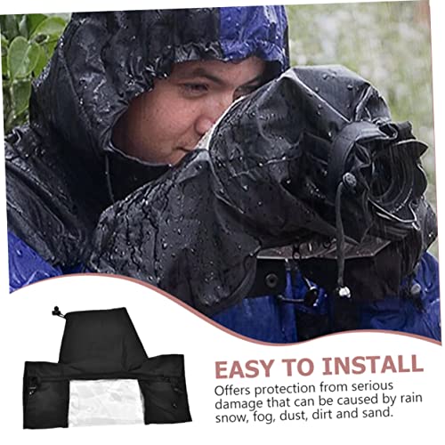 Funda de poliéster impermeable para cámara reflex y flash con ventana transparente de PVC 4