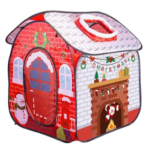 Tente jeu pour enfants thème Noël cabane de fête salon intérieur