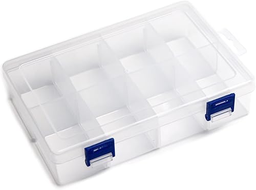 MroMax Caja de almacenamiento de componentes PP 7.874x5.118x1.772 in Organizador de plástico Contenedor ajustable 8 rejillas extraíbles Cajas de disponible en Yaxa Costa Rica