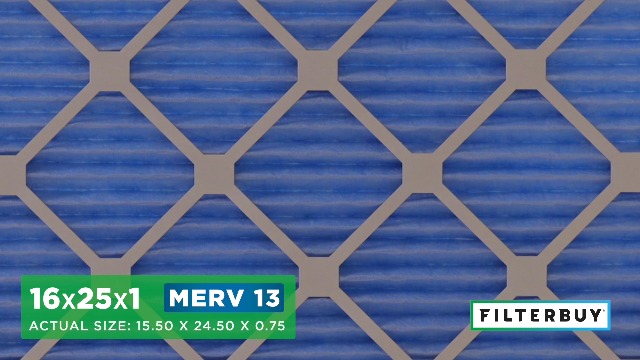 Image of Filterbuy 16x25x1 Air Filter MERV 13 Smoke & Allergy Defense (4-Pack)