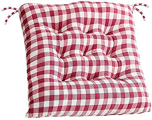 Amazon.co.jp: 正方形のチェック柄の椅子クッション、厚くて柔らかく