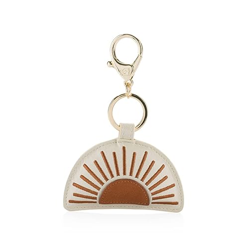 Itzy Ritzy Dije para bolsa de pañales hinchada, dije de bolso y llavero dije de cuero vegano con un cierre duradero con bisagras y diseño moderno