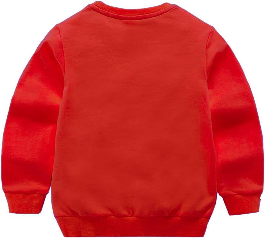 DCUTERQ Boys' Crewneck Thin Sweatshirt Girls Sport Long Sleeve Cotton Pullover Tops Kids Toddler Solid T-Shirt - Image 3