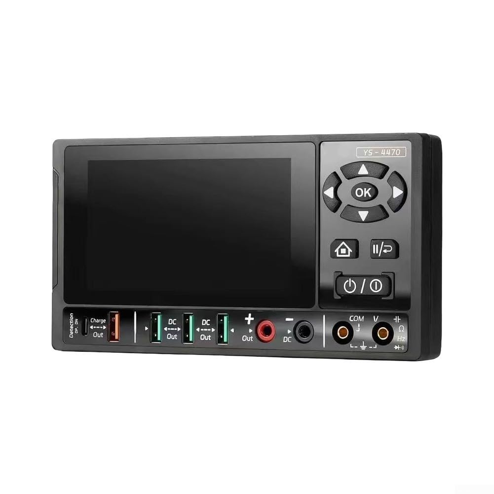 YS-4470 Multimetro digitale amperometro con True RMS, rilevatore di tensione di corrente 10A per la riparazione del telefono cellulare, alta precisione ± 0,5% DC, display retroilluminato, nero