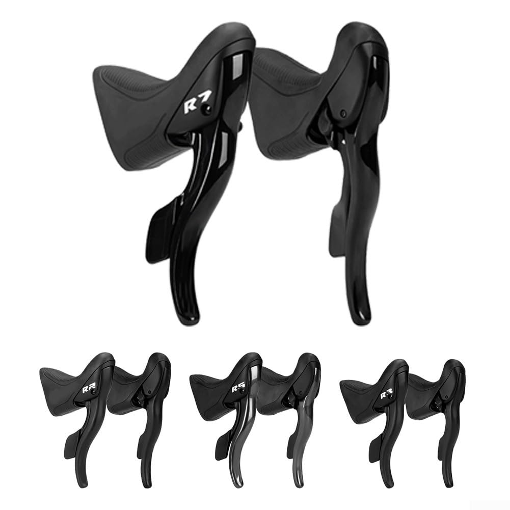 Kit de palanca de cambios de bicicleta de carretera R2 R3 R5 R7, cambiadores de mano dobles diseñados para transiciones de marcha suaves y rendimiento fiable en bicicletas de carretera de múltiples
