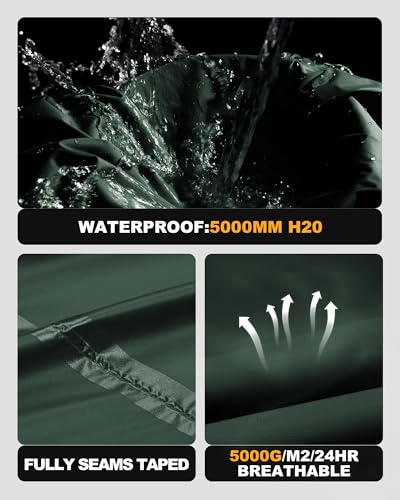 Outdoor Ventures Packable Rain Suit for Men Lightweight Waterproof Breathable Rain Gear for golf Rain Jacket Pants - Image 3