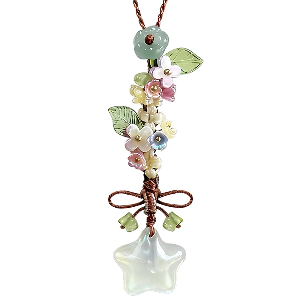 Ice-transparent Star Phone Charm Cute Bow Leaf Flower Phone Charms Strap Aesthetic Cellphone Keychain Camera Charm Strap Bag Hanging Pendant Decorations Handbag Charms Accessories Womens Keychain