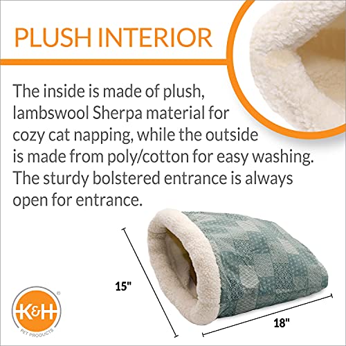 K&H Pet Products Kitty Crinkle Sack Teal 15" X 18" #TOP1