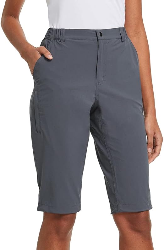 BALEAF Women's Bermuda Knee Length Shorts for Summer Hiking Golf Camping