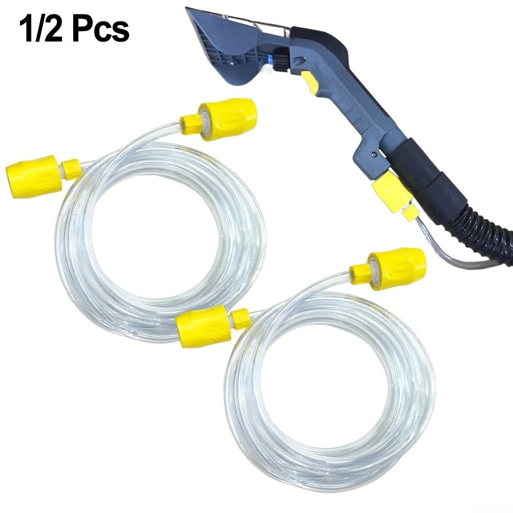 Tuyaux de rechange pour Karcher Puzzi 8/10 100 10/1 10/2 8/1C 200 4.446-023.0 - Tubes de tuyau de pulvérisation de rechange avec connecteurs de tuyau jaunes (1 pièce)