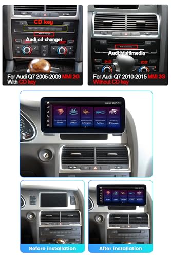 Radio 2 DIN con Carplay inalámbrico y sonido DSP para mejorar el audio de tu Q7 2