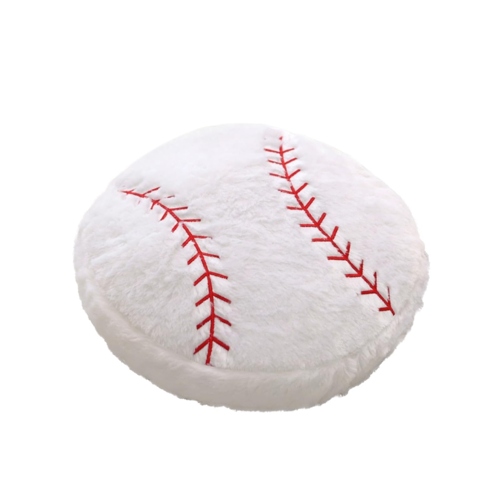 Plush Football/Basketball Cushion 1:1 Realistic Stuffed Soft Soccer Ball Toy Size 5 Fluffy Football Squishy Pillows Sleeping Hugging Pillow Gift for Kids Adult Sports Fans (Baseball-flat Cushion)