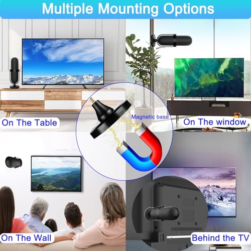 Image of Outdoor TV Antenna for Smart TV, 720 Long Range Omni Directional Reception Digital HD Antenna Signal, with Super Signal Booster, 35ft HDTV Cable, for Attic /Camping /RV /Boat, 2025 (BLACK-638)