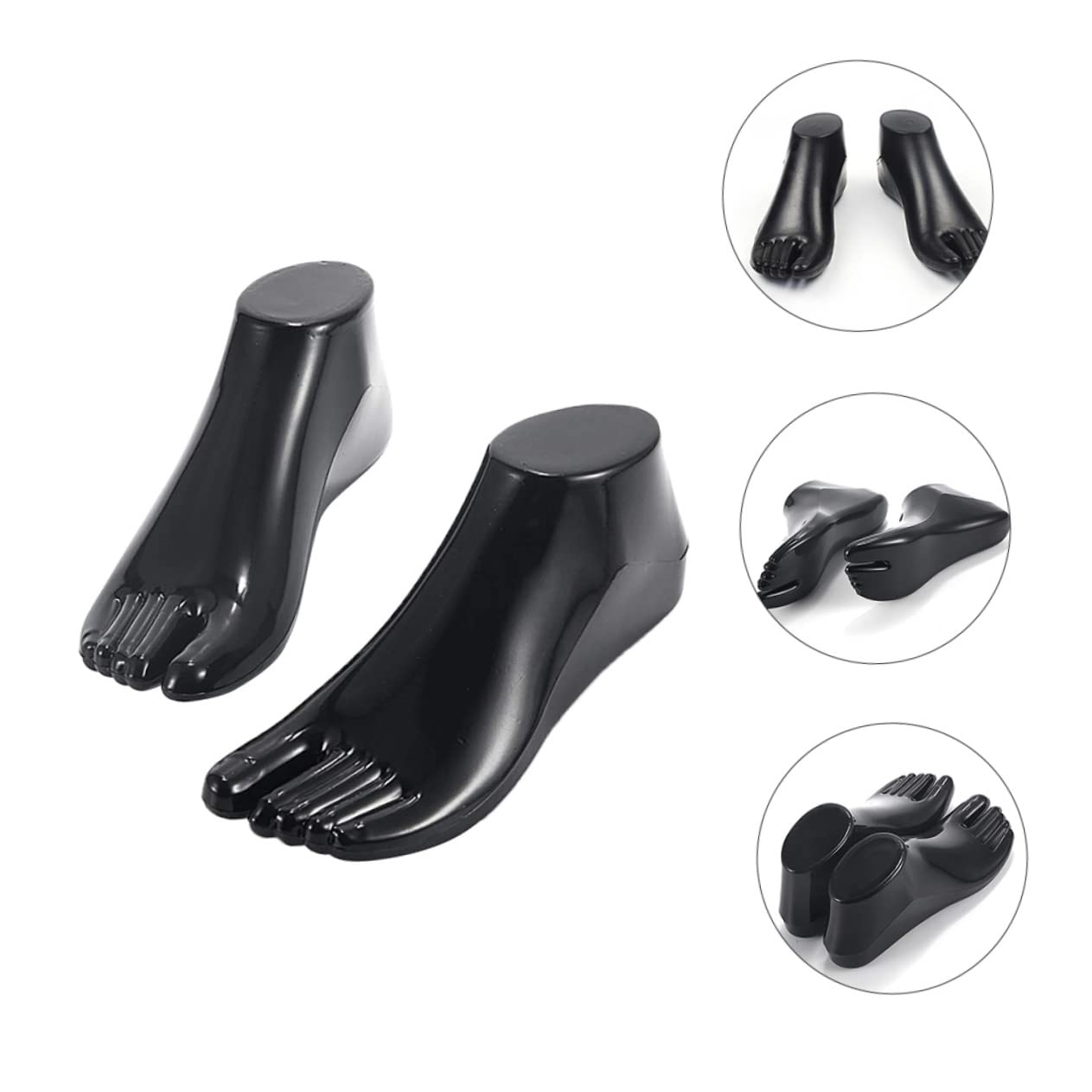 Schuhhelfer Fußmodell aus Kunststoff für Schuhe Erwachsene Schwarz Einfach zu Verwenden und Präsentieren von Schuhen und Stiefeln