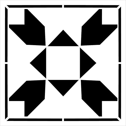 Miniatura 4 de StudioR12 - Plantilla de edredón Simple Star Barn  Decoración del hogar con patrón de bricolaje  Cartel de madera decorativo de pintura  Plantilla