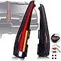 YUANZHENG Full LED Tail Lights Assembly for [GMC Yukon, Chevrolet Tahoe Suburban 3rd Gen SUV 2007-2014 (NO Need Bulbs)] Rear Tail Lamps with Amber Turn Signal, YAB-KLD-0156B (Smoked)