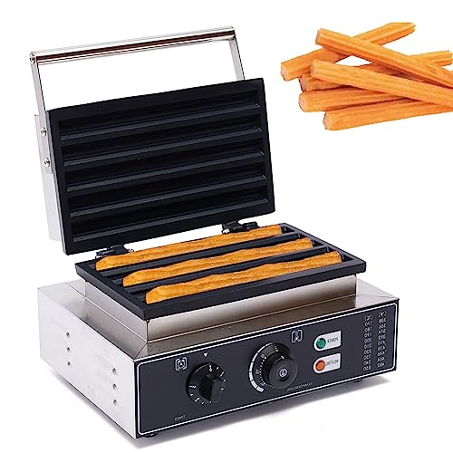 ZOLPINL Máquina eléctrica para Hacer Churros, 5 Piezas, máquina para Hacer Churros españoles, 1550 W, Antiadherente, Comercial, para Hacer Waffles con Temperatura Ajustable, máquina para h