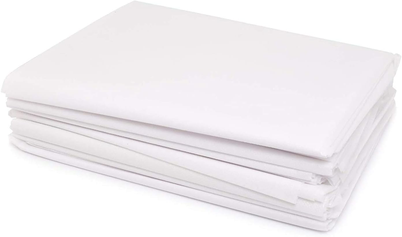 - ESTAVITO 30 GSM Thickness Non Woven Fabric Disposable Spa Bedsheet (35 Inches X 72 Inches, White) - Pack of 20 Sheets.