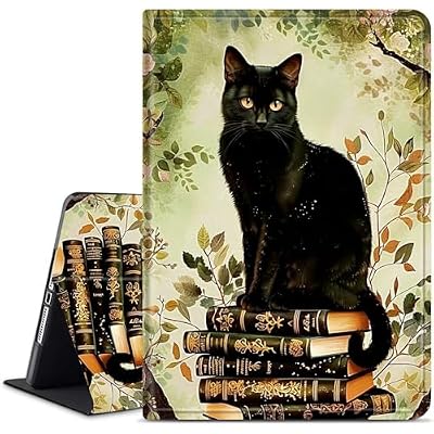 Dikoer for Samsung Galaxy Tab E 9.6" 2015 (SM-T560/T561/T565/T567) Tablet Case, Multiple Viewing Angles & Kickstand Back Case Drop Protection Smart Cover, Book Cat
