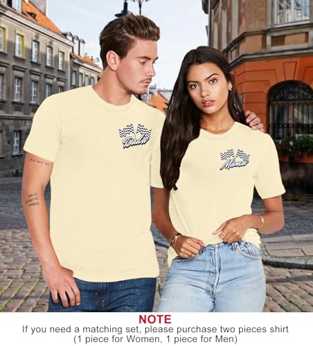 Image of Racing Birthday Party Matching Shirt Mom and Dad Car Racer Couple T Shirt Checkered Flag Short Sleeve Tee Tops
