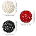 Yaomiao 15 Pieces Wicker Rattan Balls Decorative Orbs Vase Fillers for Craft, Party, Wedding Table Decoration, Aromatherapy Accessories, 1.8 Inch (Black Red White)