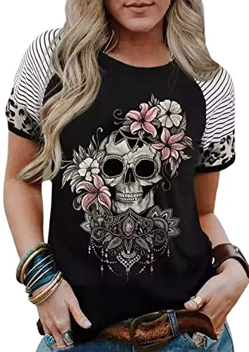 Vintage Floral Shirts for Women Inspirational Graphic Shirt Flower Plant Shirts Tops Casual Loose Vacation Tees