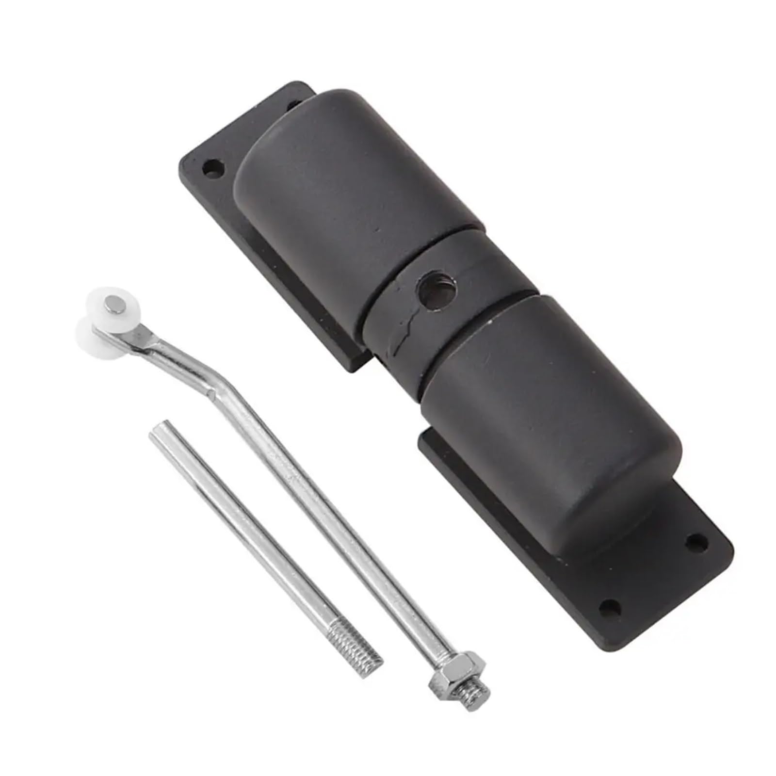 Door Closer, Furniture Hardware Pulley Automatic Door Closer Smooth and Silent Closing Device Adjustable Stopper,Commercial & Home Use(Black)