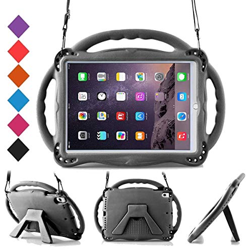 BMOUO Kids Case for New iPad 9.7 inch 2017/2018 - Shoulder Strap Shockproof