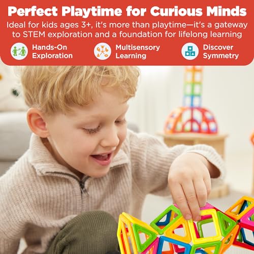 Magformers My First 54-Piece Rainbow Magnetic Tiles Set — view 5