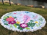 Grande: tiene un diámetro de 150 cm. Toma el sol sin girar cada vez el toalla