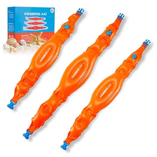 Swim Belt for Kids Adults, 3pcs Inflatable Safety Swim Training Aid Floatation Belt, Portable PVC Buoyancy Belt Pool Float for Swim Learning Beginners