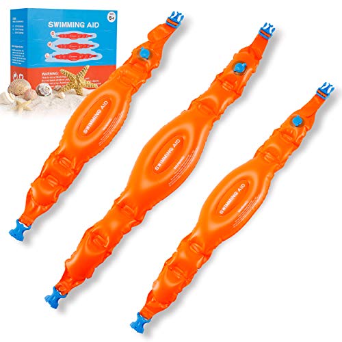 Swimming Belt for Kids and Adults,3pcs Inflatable Swimming Training Safty Aid Exercise Equipment with Adjustable Buckl,Portable Inflatable Swimming Training Aid for Swim Learning Beginners