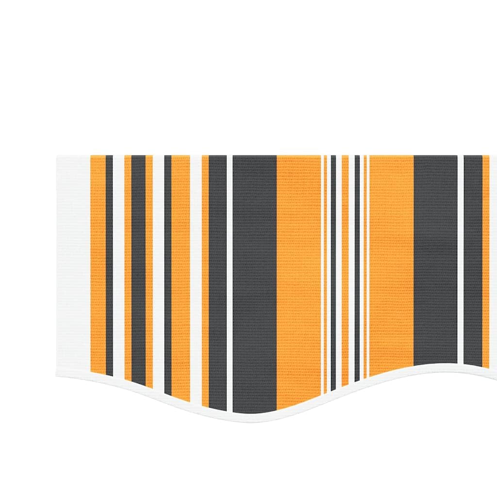 Lona de repuesto para toldo, color naranja, negro, 4,5 x 3,5 m, poliéster | Revestimiento de PU impermeable, protección solar, ligero y fácil de transportar, pieza de repuesto para jardín