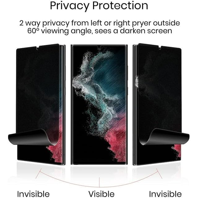 Image of Techsage Privacy Screen Protector Film Compatible with Oneplus 11R,45 Degree Anti Spy, Bubble Free, Self Healing Unbreakable Full Coverage Membrane - Transparent [Not Tempered Glass]