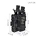 EXCELLENT ELITE SPANKER Open-Top Double Rifle Mag Pouch for M4 M14 M16 G36 AR15 Magazine with Pistol Mag Pouch(Mulcticam,Double Pouch)