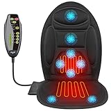 Seat Massager with Heat, Vibrating Back Massager for Chair Massage Cushion, 8 Vibrating Nodes to Rel