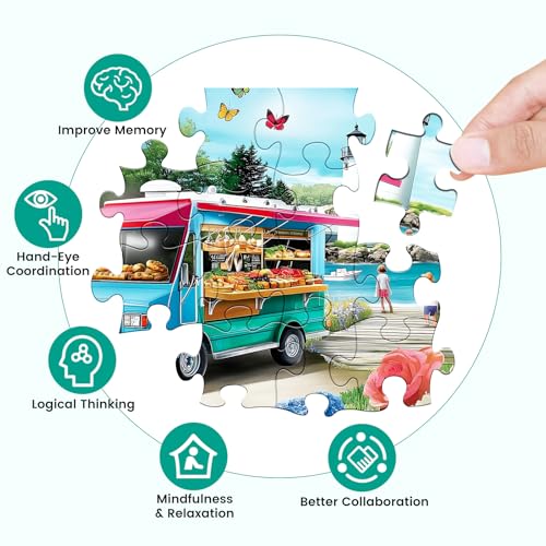 image for WSCXSC 300 Piece Puzzles for Adults Beach Puzzle Jigsaw Puzzles for Ki